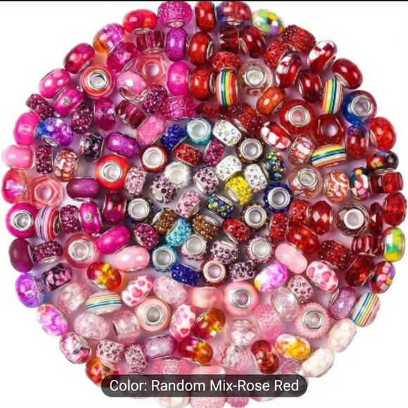 50pc Surprise glow in the dark & eauropean mixed beads - Picture 3 of 4